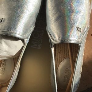 Michael Kors iridescent leather espadrilles